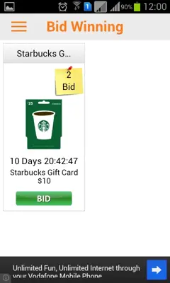 GoBid android App screenshot 1