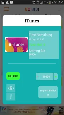 GoBid android App screenshot 2